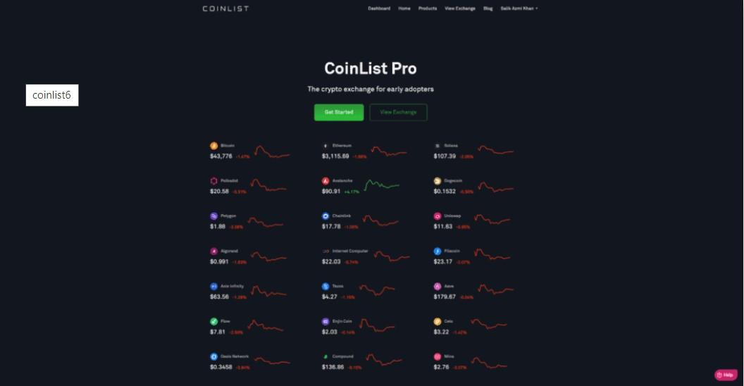 Coinlist Pro . में निवेश