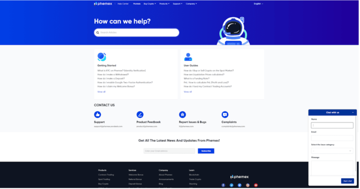 Phemex Help Desk